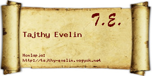 Tajthy Evelin névjegykártya